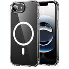 For iPhone 16e Four Corner Airbags MagSafe Magnetic Phone Case(Transparent) - 1