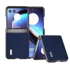 For Motorola Razr 40 Ultra ABEEL Carbon Fiber Texture Protective Phone Case(Dark Blue) - 1