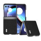 For Motorola Razr 40 Ultra ABEEL Carbon Fiber Texture Protective Phone Case(Black) - 1