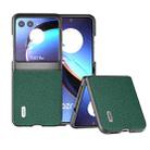 For Motorola Razr 40 Ultra ABEEL Genuine Leather Litchi Texture Phone Case(Green) - 1