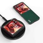 For Motorola Razr 60 Ultra ABEEL Cross Texture Genuine Leather Phone Case(Green) - 2