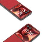 For Motorola Razr 60 Ultra ABEEL Cross Texture Genuine Leather Phone Case(Red) - 3