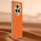 For Honor Magic5 Pro Litchi Texture Genuine Leather Phone Case(Orange) - 1