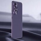 For Honor 80 Pro Flat Litchi Texture Genuine Leather Phone Case(Purple) - 1