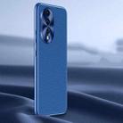 For Honor 80 Litchi Texture Genuine Leather Phone Case(Blue) - 1