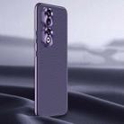 For Honor 90 Pro Litchi Texture Genuine Leather Phone Case(Purple) - 1