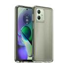 For Motorola Moto G54 Global Candy Series TPU Phone Case(Transparent Grey) - 1