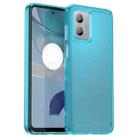 For Motorola Moto G53 5G Candy Series TPU Phone Case(Transparent Blue) - 1