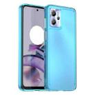 For Motorola Moto G13 Candy Series TPU Phone Case(Transparent Blue) - 1