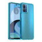 For Motorola Moto G14 Candy Series TPU Phone Case(Transparent Blue) - 1