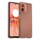 For Motorola Moto G04 Candy Series TPU Phone Case(Transparent Grey) - 1