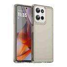 For Motorola Moto G75 5G Candy Series TPU Phone Case(Transparent Grey) - 1