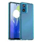 For Motorola Moto G04s Candy Series TPU Phone Case(Transparent Blue) - 1