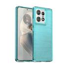 For Motorola Edge 50 Pro Candy Series TPU Phone Case(Transparent Blue) - 1