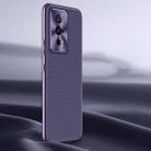 For Xiaomi Redmi K60 Litchi Texture Genuine Leather Phone Case(Purple) - 1
