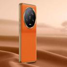 For Xiaomi 13 Ultra Litchi Texture Genuine Leather Phone Case(Orange) - 1