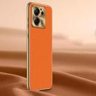 For Xiaomi Redmi K60 Ultra Litchi Texture Genuine Leather Phone Case(Orange) - 1