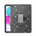 For iPad 10.2 2021 / 2020 / 10.5 Terminator Shockproof Glitter Powder Tablet Case with Grip Strap(Black) - 1