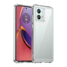 For Motorola Moto G84 Colorful Series Acrylic Hybrid TPU Phone Case(Transparent) - 1