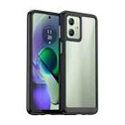 For Motorola Moto G54 Global Colorful Series Acrylic Hybrid TPU Phone Case(Black) - 1