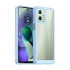 For Motorola Moto G54 Global Colorful Series Acrylic Hybrid TPU Phone Case(Blue) - 1