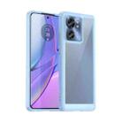 For Motorola Edge 2023 US Colorful Series Acrylic Hybrid TPU Phone Case(Blue) - 1