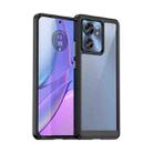 For Motorola Edge 2023 Global Colorful Series Acrylic Hybrid TPU Phone Case(Black) - 1