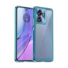 For Motorola Edge 2023 Global Colorful Series Acrylic Hybrid TPU Phone Case(Transparent Blue) - 1