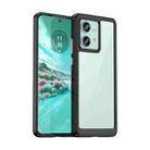 For Motorola Edge 40 Neo Colorful Series Acrylic Hybrid TPU Phone Case(Black) - 1