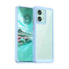 For Motorola Edge 40 Neo Colorful Series Acrylic Hybrid TPU Phone Case(Blue) - 1