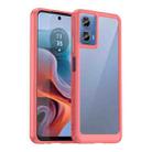 For Motorola Moto G34 Colorful Series Acrylic Hybrid TPU Phone Case(Red) - 1