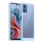 For Motorola Moto G34 Colorful Series Acrylic Hybrid TPU Phone Case(Blue) - 1