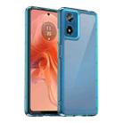 For Motorola Moto G24 Colorful Series Acrylic Hybrid TPU Phone Case(Transparent Blue) - 1