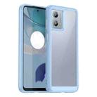 For Motorola Moto G53 5G Colorful Series Acrylic Hybrid TPU Phone Case(Blue) - 1