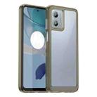 For Motorola Moto G53 5G Colorful Series Acrylic Hybrid TPU Phone Case(Transparent Grey) - 1