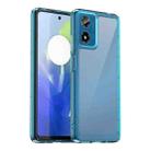For Motorola Moto G24 Power Colorful Series Acrylic Hybrid TPU Phone Case(Transparent Blue) - 1