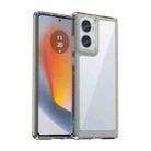 For Motorola Moto Edge 50 Fusion Colorful Series Acrylic Hybrid TPU Phone Case(Transparent Grey) - 1