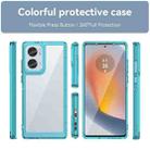 For Motorola Moto Edge 50 Fusion Colorful Series Acrylic Hybrid TPU Phone Case(Transparent Blue) - 2
