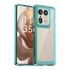 For Motorola Edge 50 Ultra Global Colorful Series Acrylic Hybrid TPU Phone Case(Transparent Blue) - 1