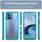 For Motorola Moto G14 Colorful Series Acrylic Hybrid TPU Phone Case(Transparent Blue) - 2