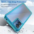 For Motorola Moto G14 Colorful Series Acrylic Hybrid TPU Phone Case(Transparent Blue) - 3