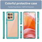 For Motorola Edge 50 Colorful Series Acrylic Hybrid TPU Phone Case(Transparent Blue) - 2