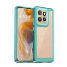 For Motorola Edge 50 Neo Colorful Series Acrylic Hybrid TPU Phone Case(Transparent Blue) - 1