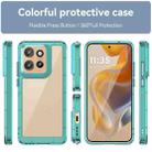 For Motorola Edge 50 Neo Colorful Series Acrylic Hybrid TPU Phone Case(Transparent Blue) - 2