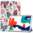 For Huawei MatePad 10.4 Colored Drawing Horizontal Flip Leather Case, with Three-folding Holder & Sleep / Wake-up Function(Colorful Butterfly) - 1