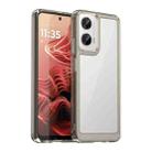 For Motorola Moto G35 5G Colorful Series Acrylic Hybrid TPU Phone Case(Transparent Grey) - 1