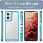 For Motorola Moto G35 5G Colorful Series Acrylic Hybrid TPU Phone Case(Transparent Blue) - 2