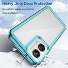For Motorola Moto G35 5G Colorful Series Acrylic Hybrid TPU Phone Case(Transparent Blue) - 3