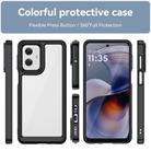 For Motorola Moto G55 5G Colorful Series Acrylic Hybrid TPU Phone Case(Black) - 2