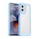 For Motorola Moto G55 5G Colorful Series Acrylic Hybrid TPU Phone Case(Blue) - 1